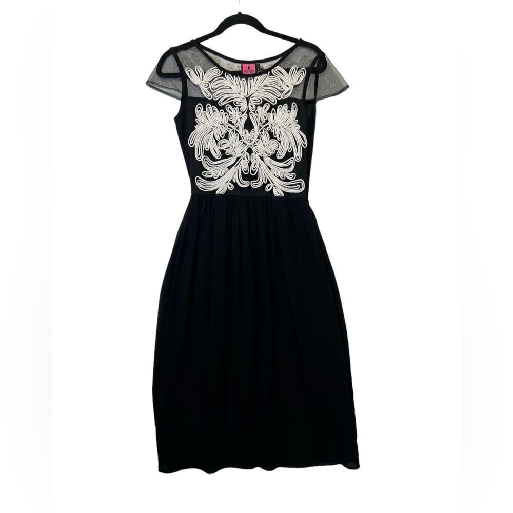 Simon Chang designer vtg black dress size 6